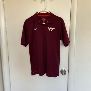 Nike Virginia Tech Hokies Maroon Sideline Coaches Performance Polo